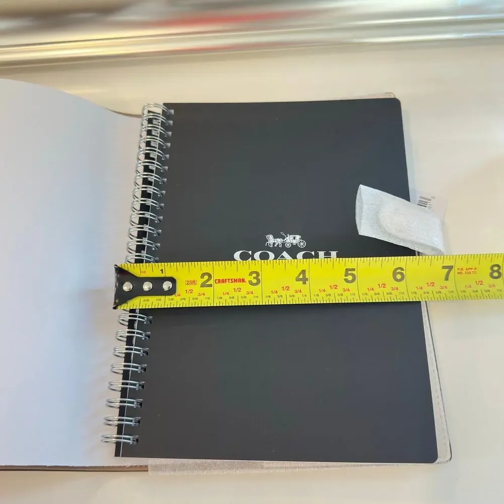 Authentic Coach Cream Signature Logo Notebook Cover